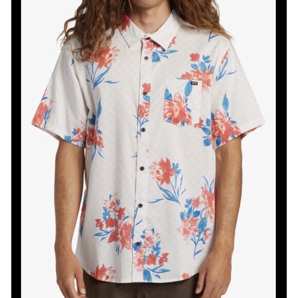 BILLABONG Men's SUNDAYS SS Woven Shirt - SZT0 - Size M - NWT New Multicolor - Picture 1 of 10